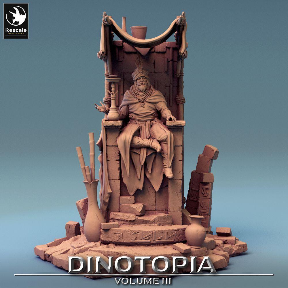 Foto del producto Tabletop 28mm Lord of the Print (LotP) 0: Miniatura de Tabletop: Rey del Desierto en el Trono, Sultán, Calif - Gobernante del Palacio en el Trono, Base de Diorama (24_06_E12)