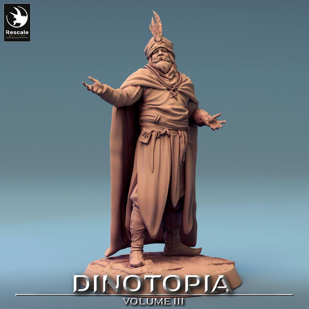 Foto del producto Tabletop 28mm Lord of the Print (LotP) 0: Figura de fantasía: Príncipe comerciante y Emir del desierto, Oráculo, Diplomático y Líder de caravana (24_06_E15)