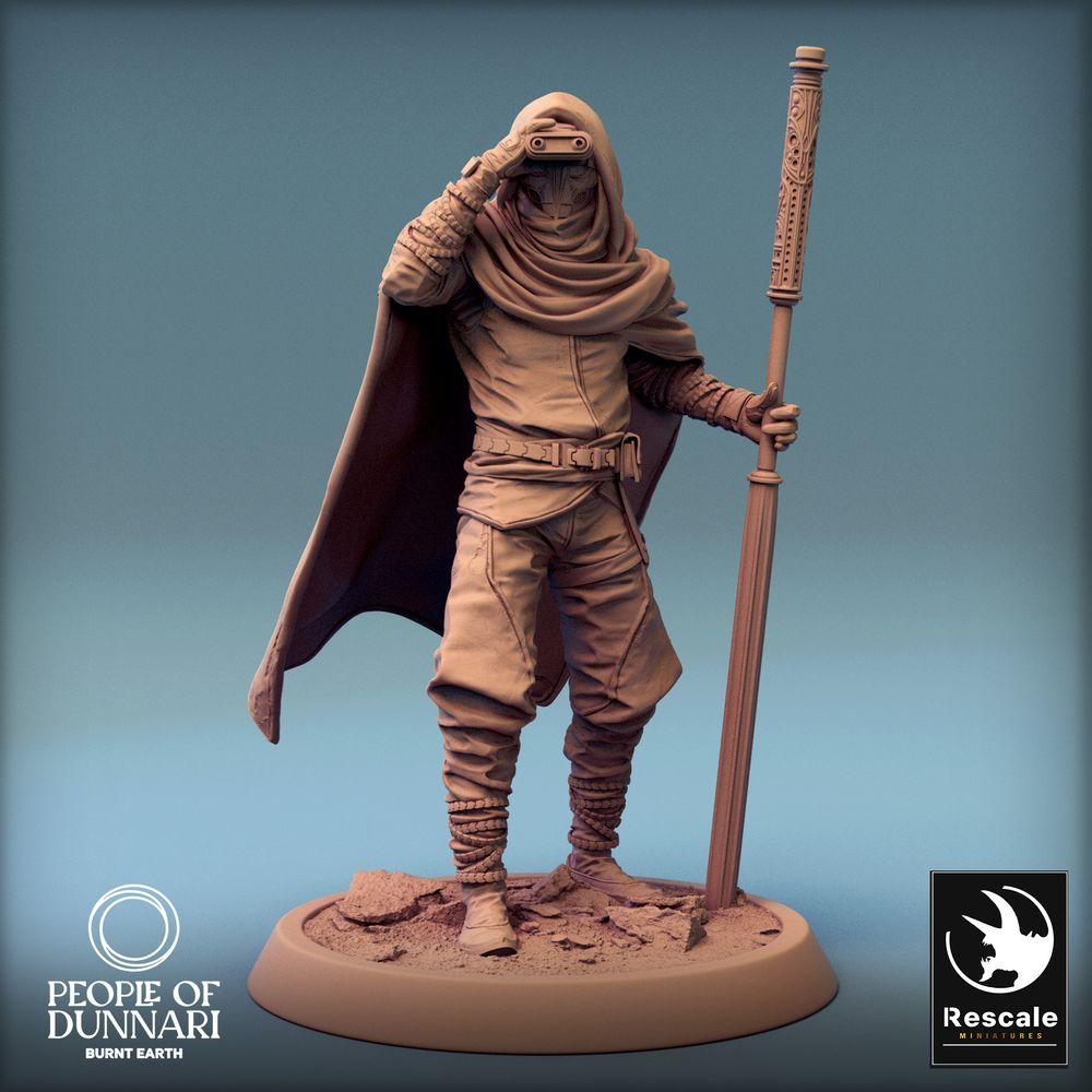 Foto del producto Tabletop 28mm Lord of the Print (LotP) 0: Miniatura de Tabletop: Explorador del desierto, Ranger nómada, Mago de bastón, Vidente, Desert Scout, Wasteland Ranger (24_03_C2)