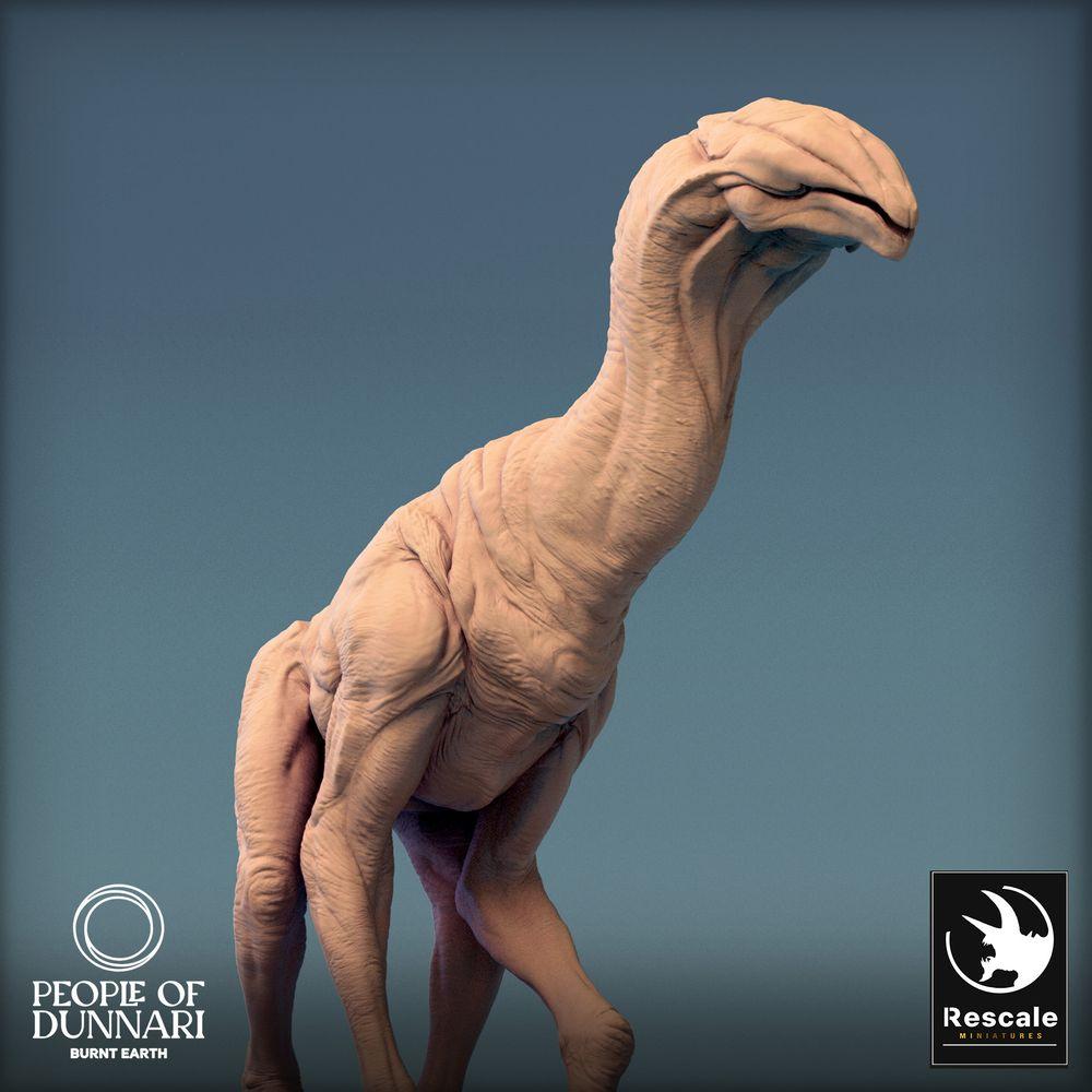 Produktfoto Tabletop 28mm Lord of the Print (LotP) 2: Tabletop Miniatur: Sandstepper Wüstenläufer im Galopp, Steppenbestie, Echsen-Reittier, Alien-Kreatur (24_03_J1)