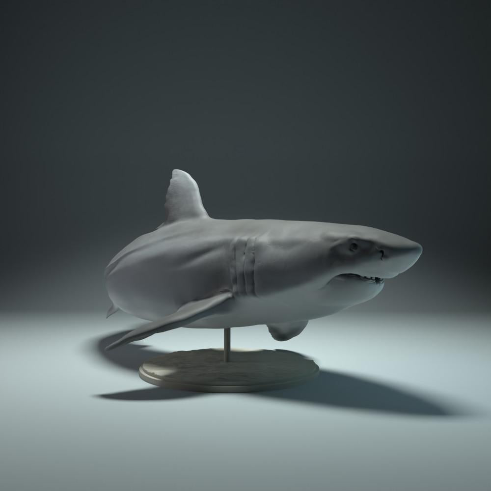 Foto de producto de figura animal Animal Den Miniatures 3: Animal marino: tiburón blanco (22_09_02)