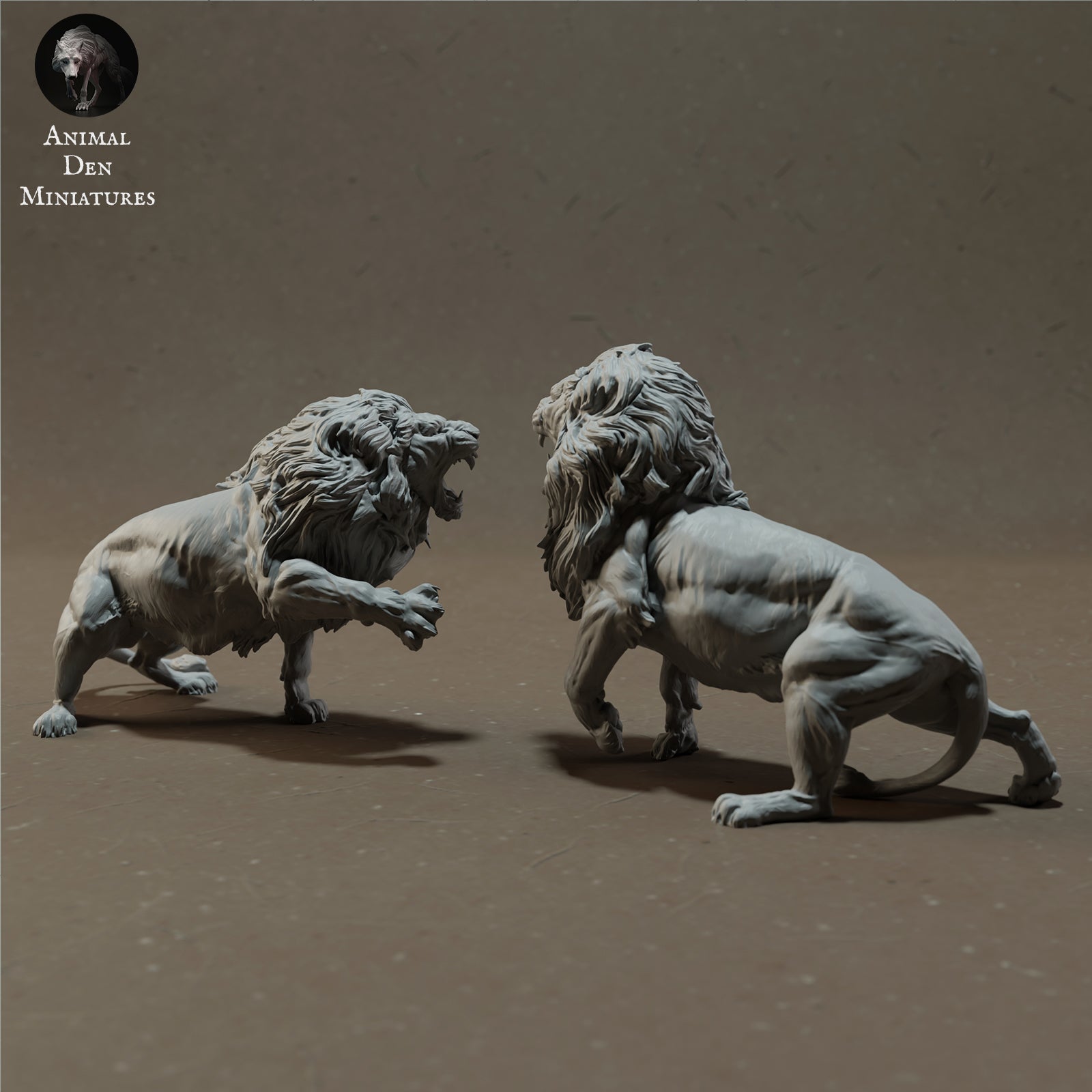 Foto del producto figura de animal diorama, modelismo: 0: leones luchando - animales de la sabana