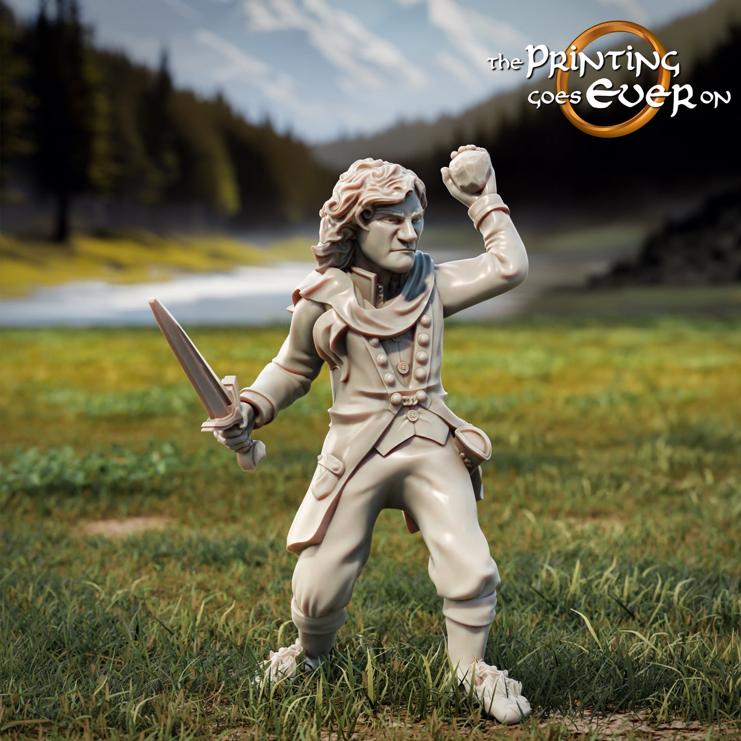 Produktfoto Tabletop 28mm The Printing Goes Ever On (TPGEO) 0: 9 Helden in Kampfpose Remastered: Gefährten aus Menschen, Elben, Zwergen und Halblingen - Krieger