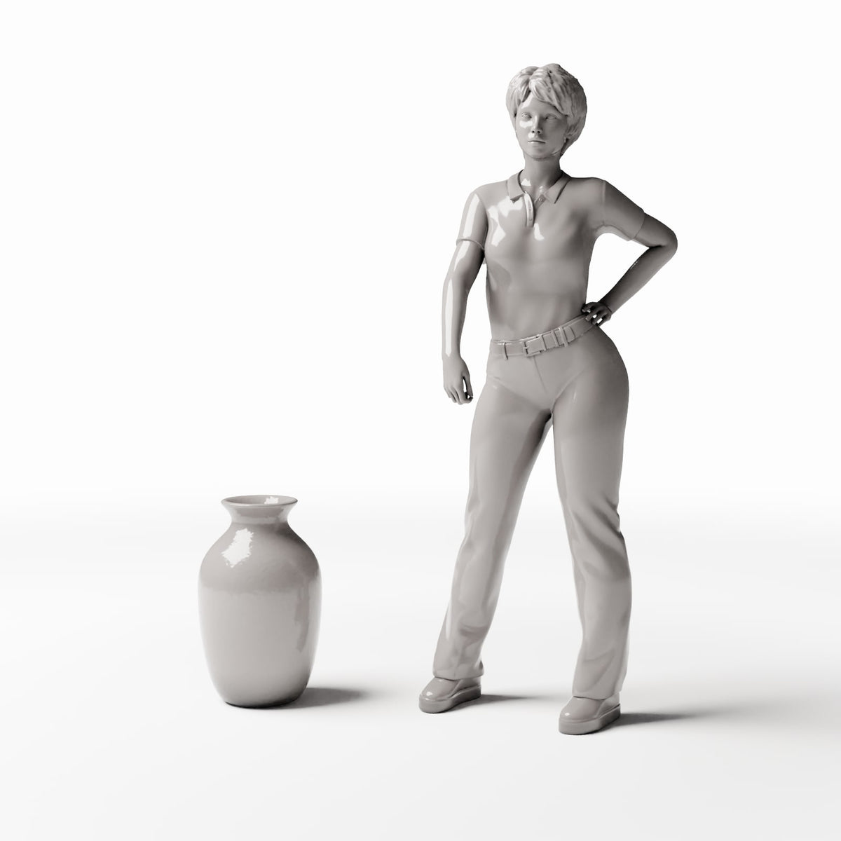 MyPortal Studios set 26, model 1366: junto a una figura humana a escala 1:35