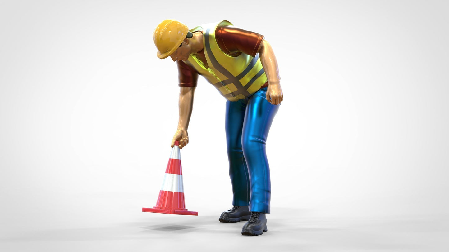 Produktfoto 0: Streckenposten oder Arbeiter: Absicherung mit Pylonen