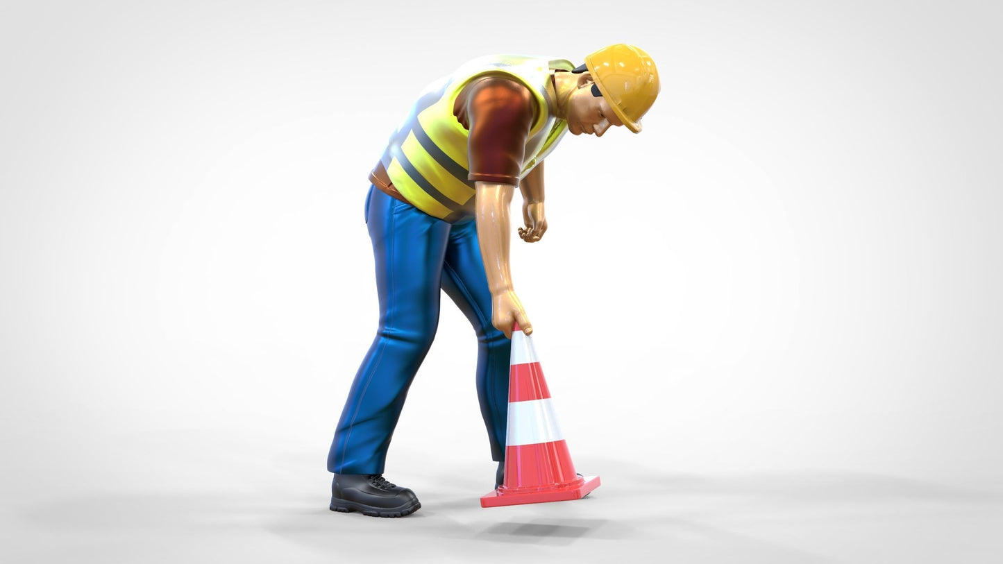 Produktfoto 0: Streckenposten oder Arbeiter: Absicherung mit Pylonen