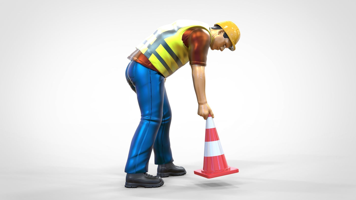 Produktfoto 0: Streckenposten oder Arbeiter: Absicherung mit Pylonen