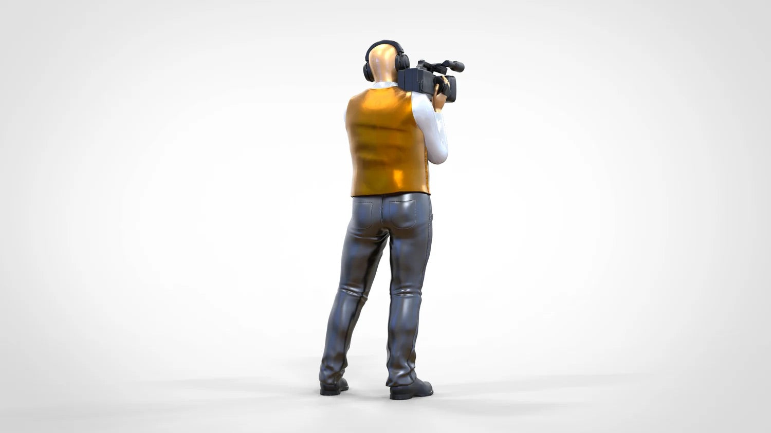 Foto del producto Diorama y modelismo figura en miniatura: Equipo de reporteros - Camarógrafo con cámara de mano