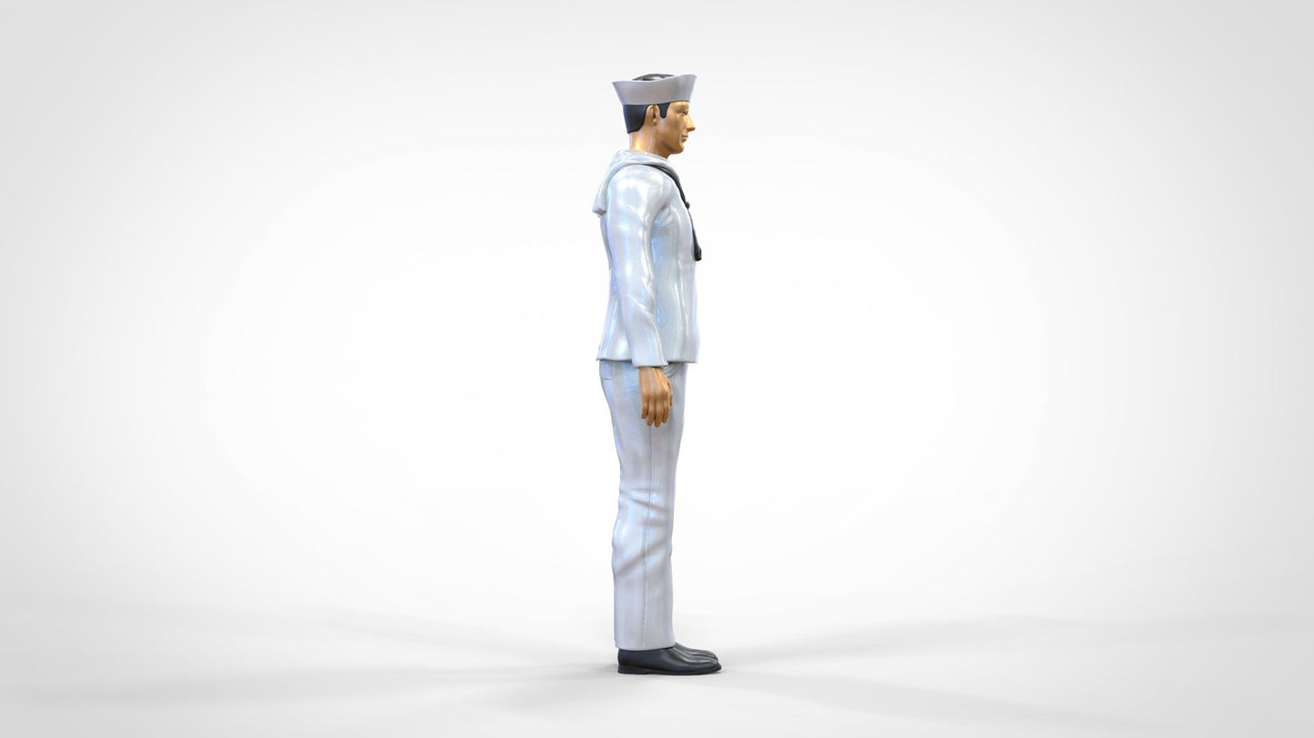 Produktfoto 0: Matrose männlich: Seemann in Uniform steht in Position