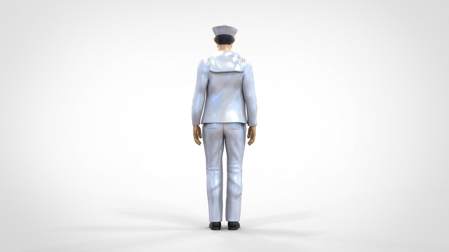 Produktfoto 0: Matrose männlich: Seemann in Uniform steht in Position