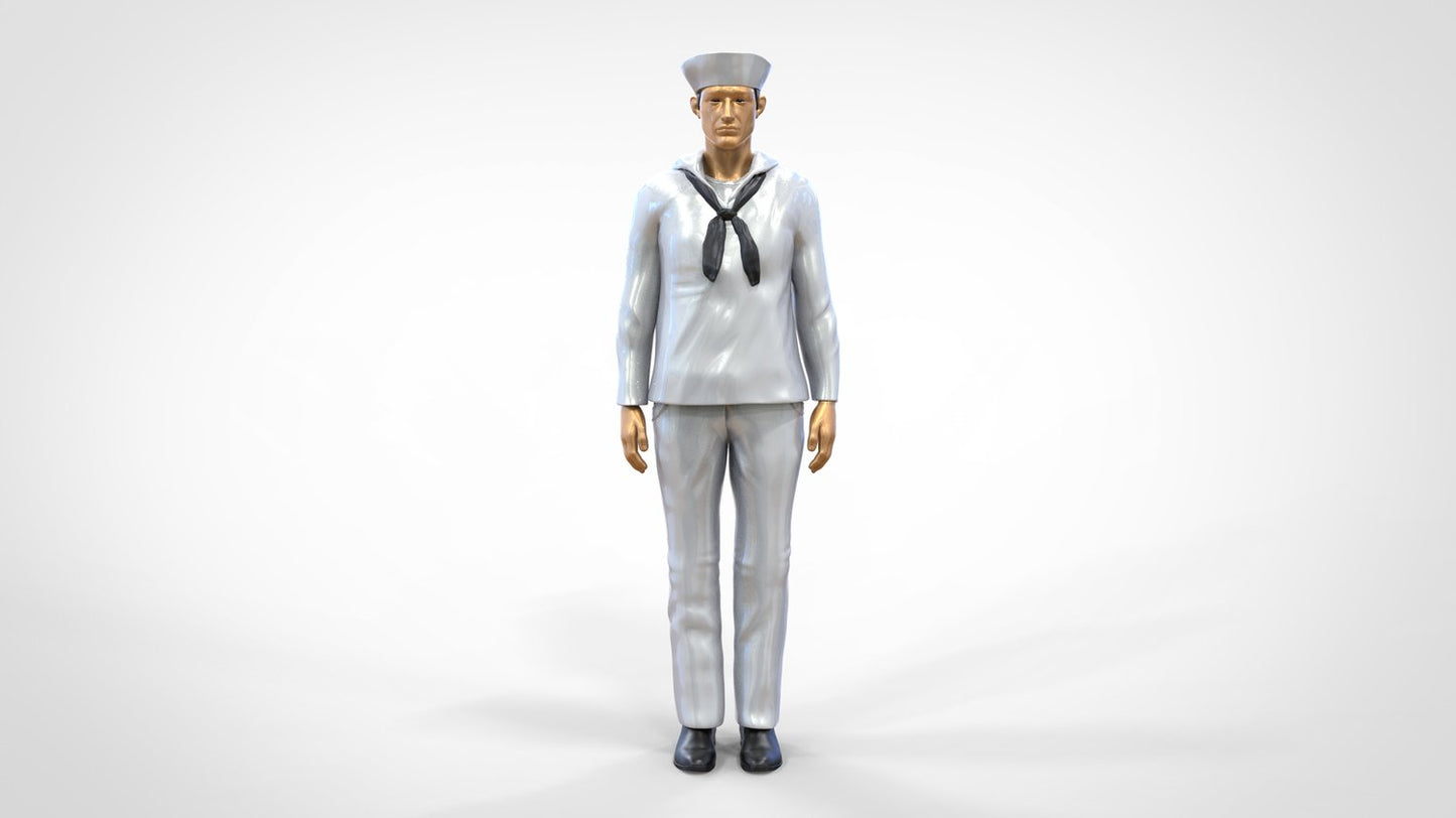 Produktfoto 0: Matrose männlich: Seemann in Uniform steht in Position