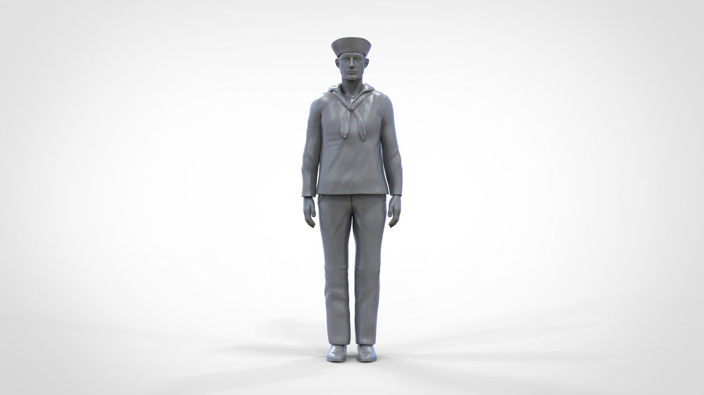 Produktfoto 0: Matrose männlich: Seemann in Uniform steht in Position