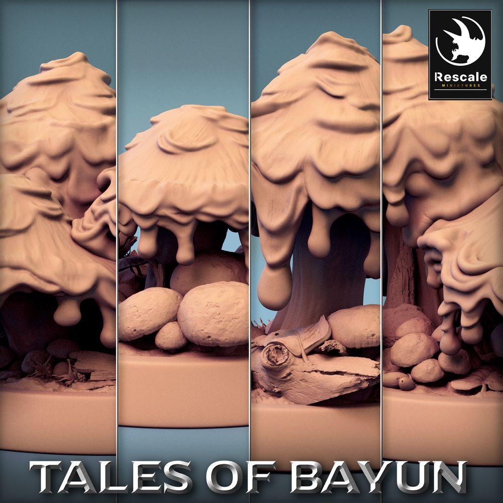 Produktfoto Tabletop 28mm Lord of the Print (LotP) 0: Tabletop Miniatur: Pilzmonster, Sporenwesen - Pilzhain Scatter Terrain, Objective Marker (24_01_B)