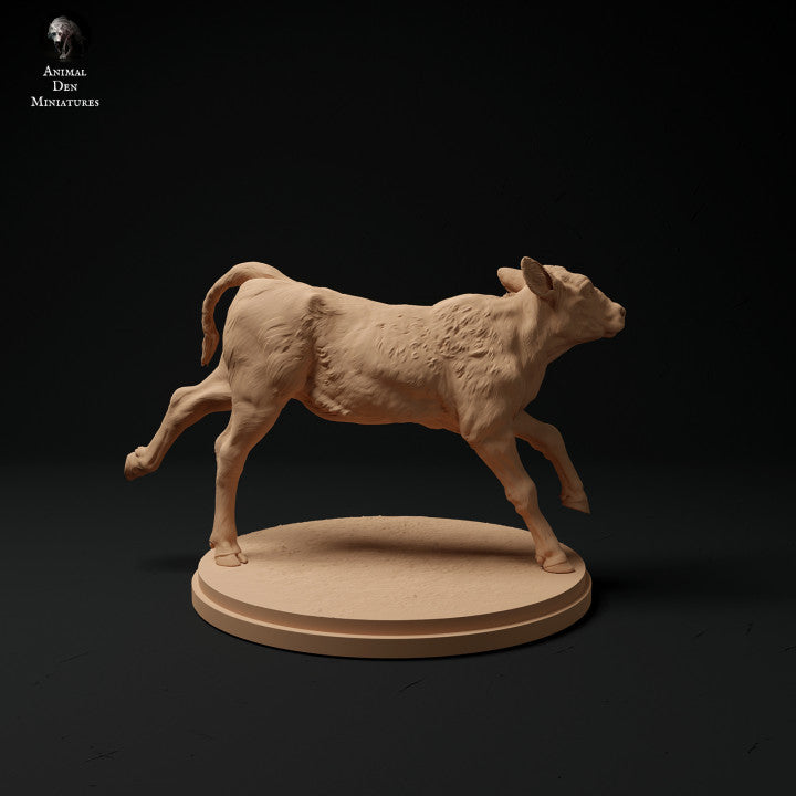 Foto del producto figura de animal diorama, modelismo: 0: Figura de animal de granja: ternero corriendo - Vaca Red Devon