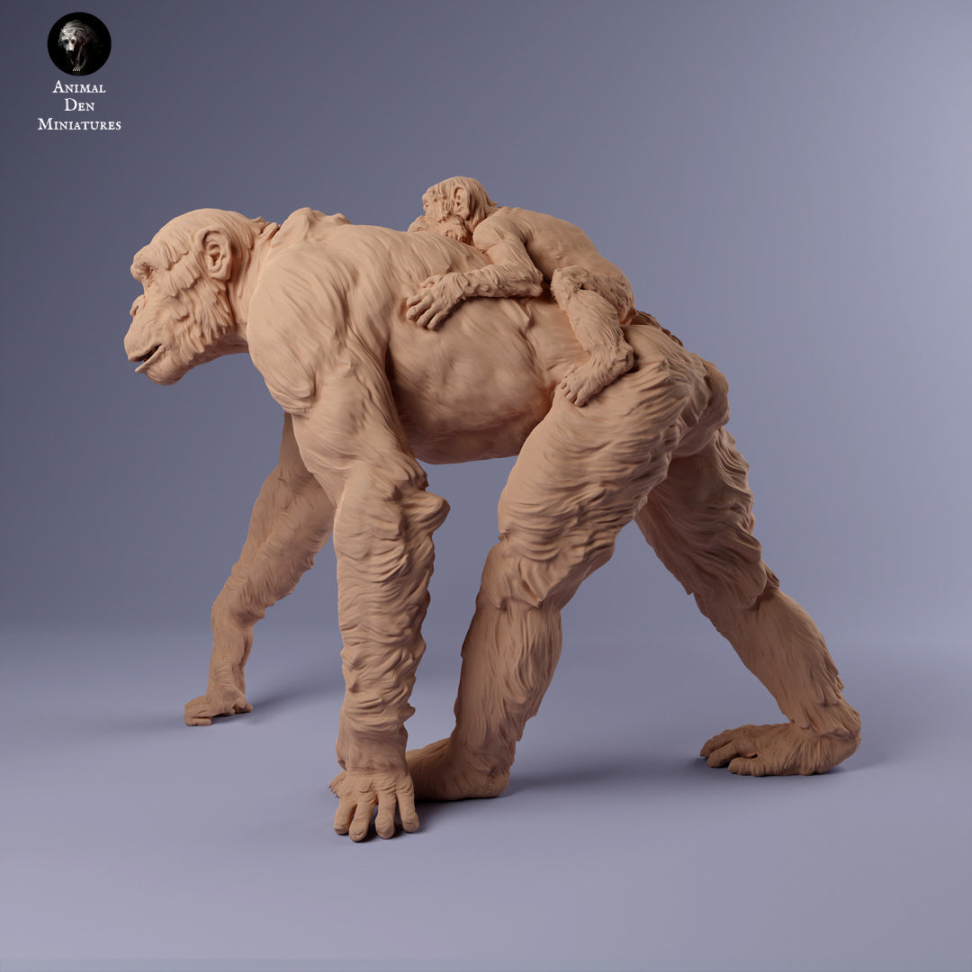 Foto del producto figura de animal diorama, modelismo: 0: madre chimpancé con cría: animales de África