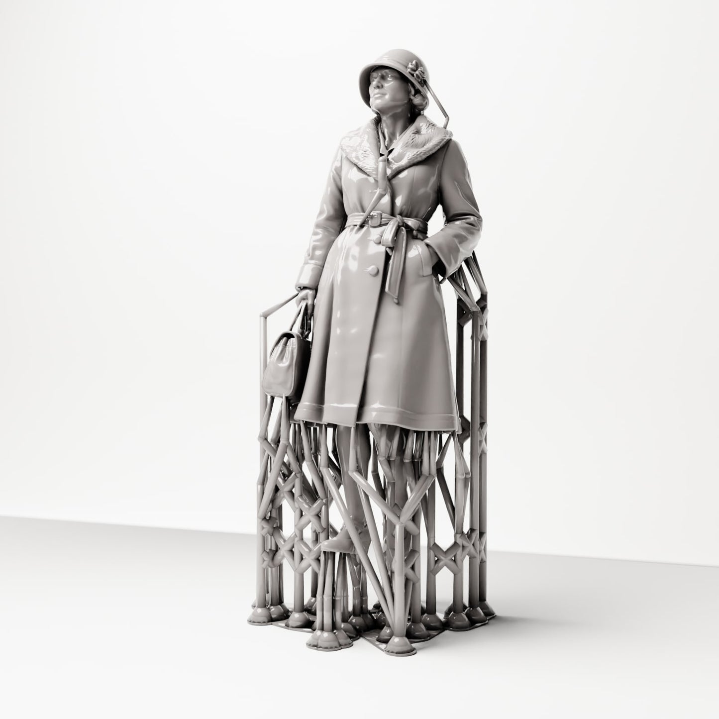 Scenework Zusatzbild 06: Historische Diorama Figur: Mutter mit Kind am Bahnsteig (1920er-1930er) (sc05)