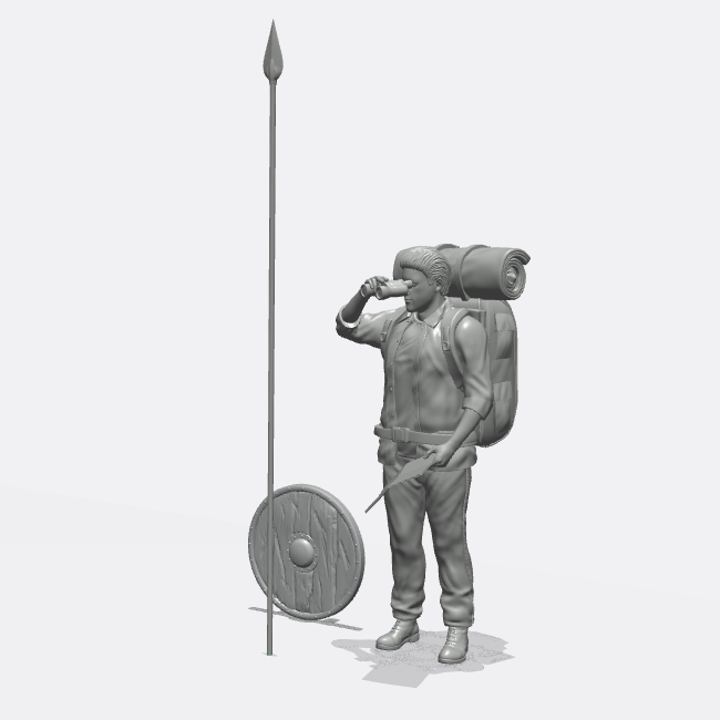 Produktfoto Miniatur Möbel, Einrichtung Diorama und Modellbau 0: Mittelalterliche Schmiede: 2 Waffen - Schild und Speer