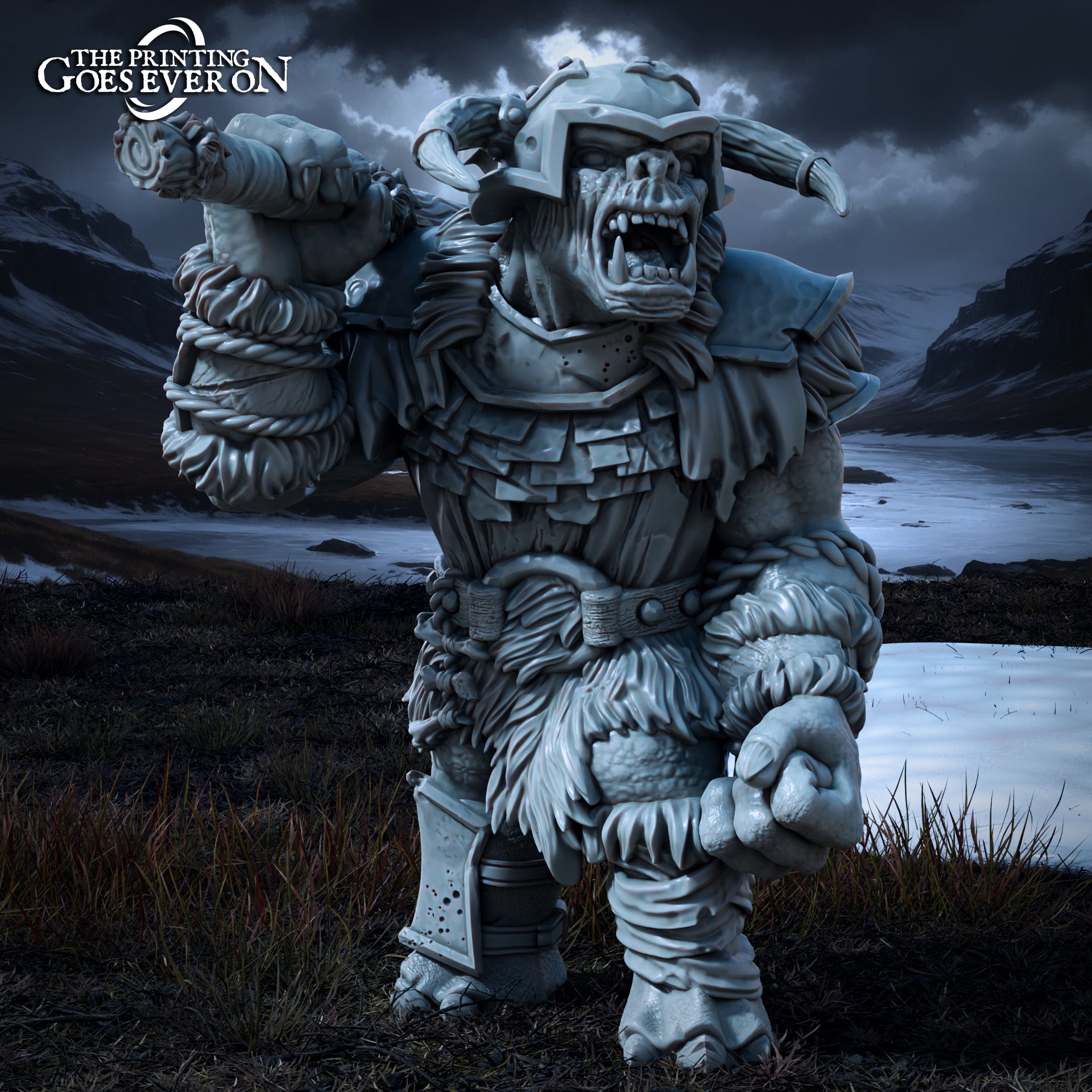 Foto del producto Tabletop 28mm The Printing Goes Ever On (TPGEO) 0: Poderoso Troll B - Gran Bestia - Criaturas Malvadas de los Reinos del Norte