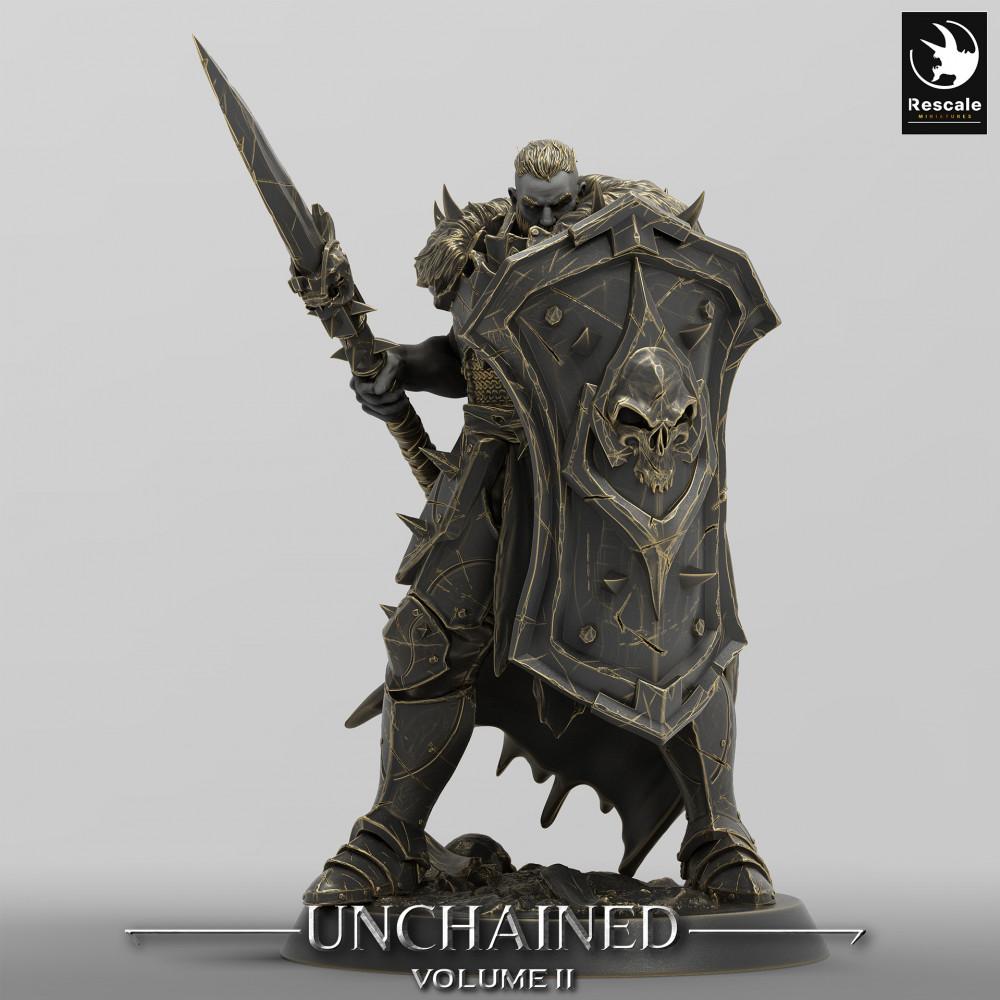 Foto del producto Tabletop 28mm Lord of the Print (LotP) 0: Miniatura de Tabletop: Caballero Oscuro, Portador de Lanza con Escudo de Torre, Guardián de Élite (24_05_D15)