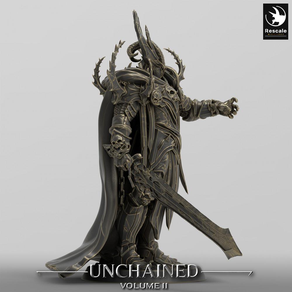Foto del producto Tabletop 28mm Lord of the Print (LotP) 0: Miniatura de Tabletop: Caballero Demonio con Gran Espada, Paladín Oscuro, Señor de la Guerra Tenebroso, Hijo de Olaf (24_05_L1)