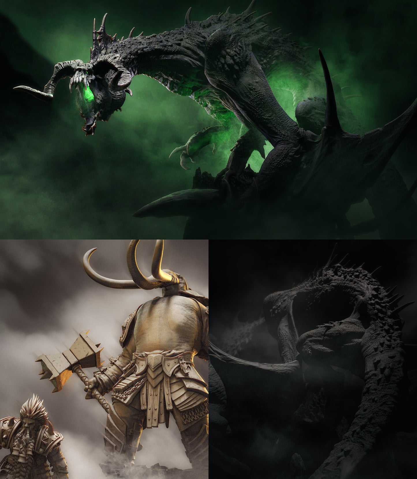 Dragón Cromático Negro - Criatura Poderosa y Gigante (A)