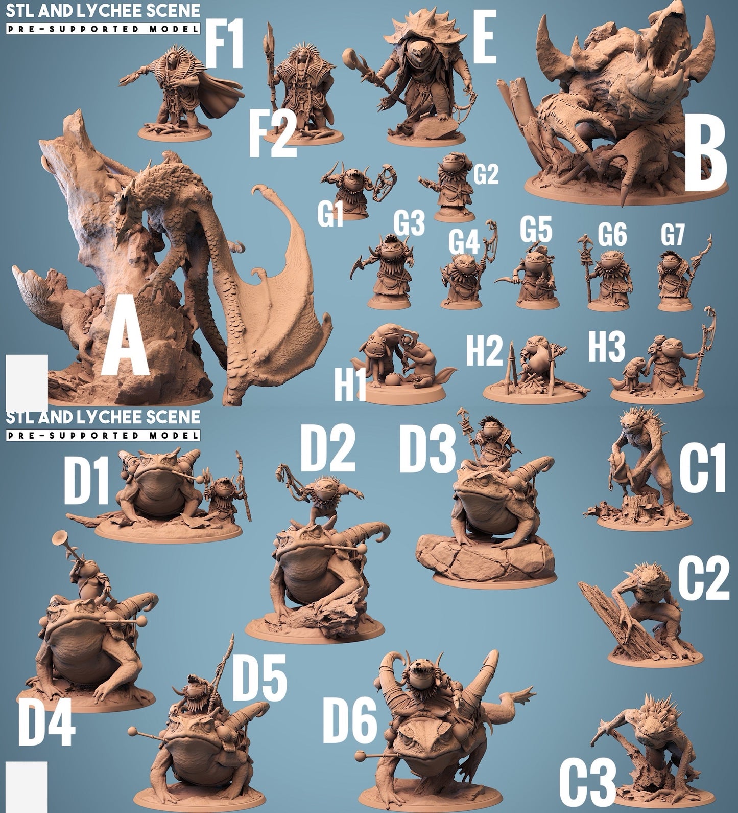 Imagen del producto 7 de 7: Miniatura de Tabletop: Tortuga Shellspike - Chamán Tortuga, Sacerdote Reptil con Bastón Ritual, Hechicero Tribal, Modelo Jefe y Mago de Criaturas (23_10_E)
