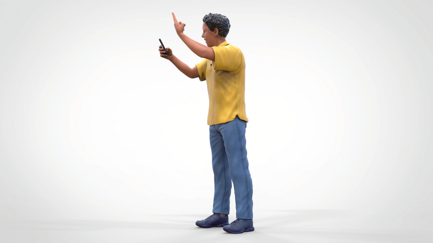 Produktfoto Diorama und Modellbau Miniatur Figur: Fan männlich