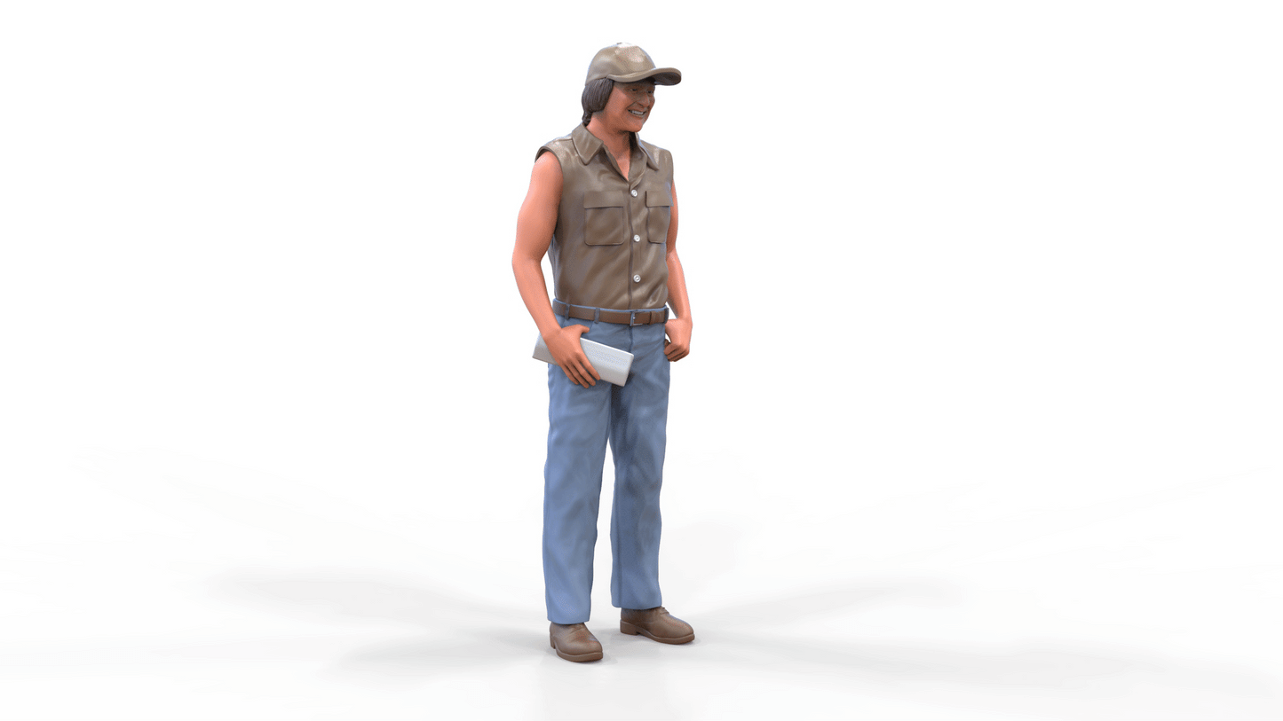 Produktfoto Diorama und Modellbau Miniatur Figur: Mann mit Zeitung