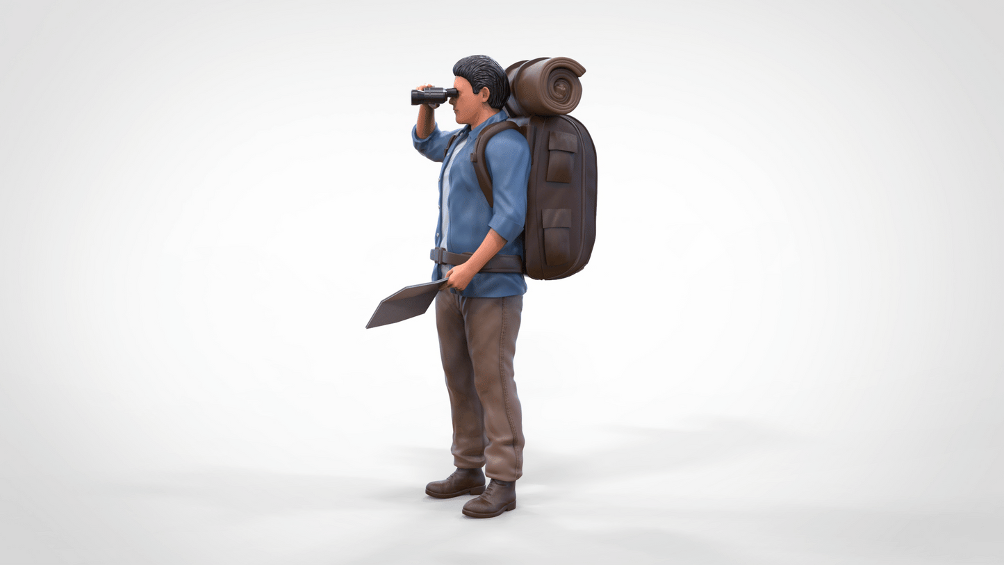 Produktfoto Diorama und Modellbau Miniatur Figur: Wanderer mit Rucksack