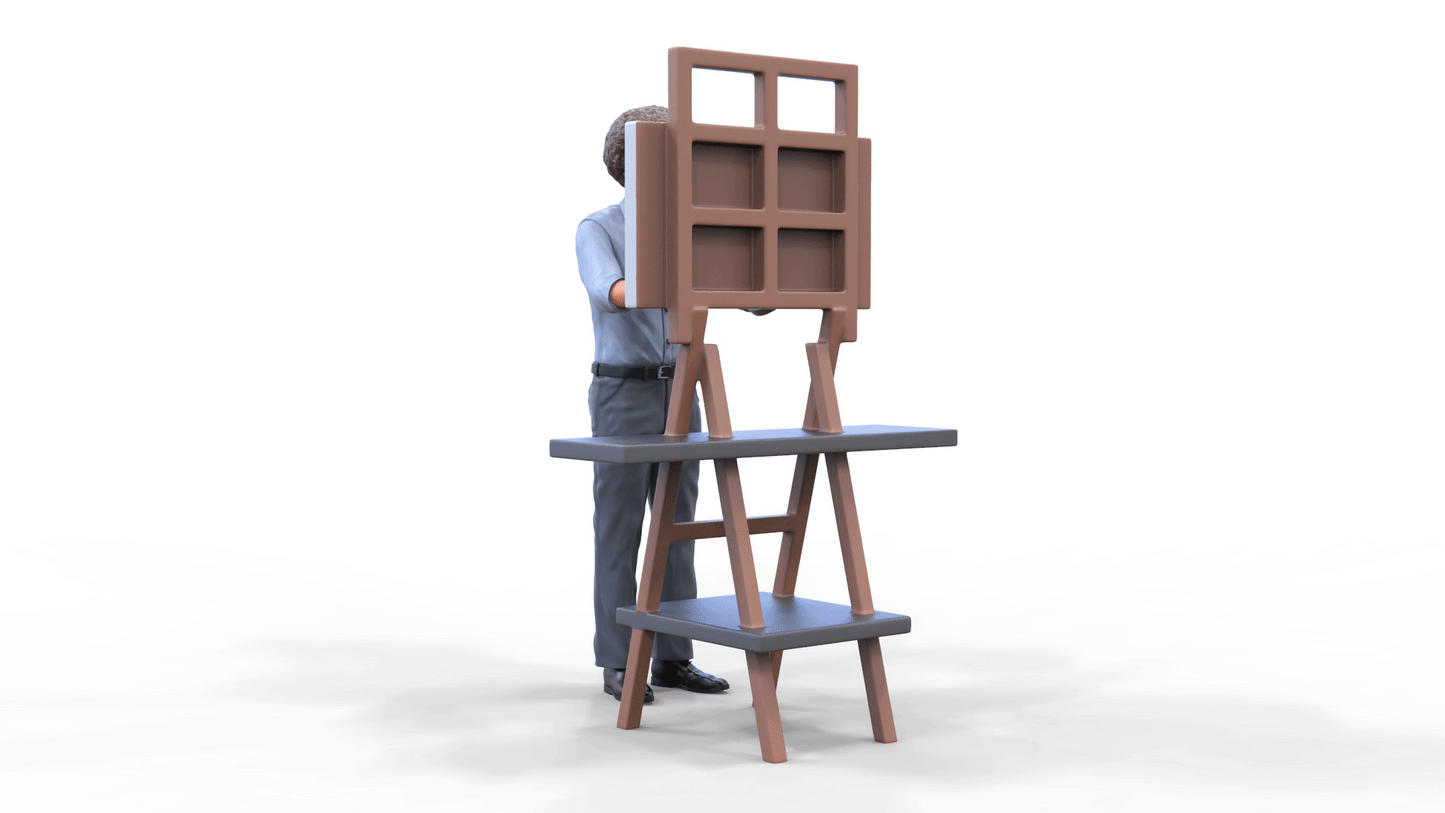 Foto del producto Diorama y modelo de miniatura: Pintor con lienzo