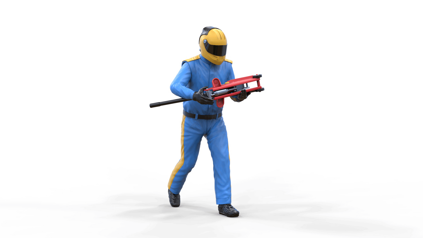 Produktfoto Diorama und Modellbau Miniatur Figur: Pit Crew Wagenheber