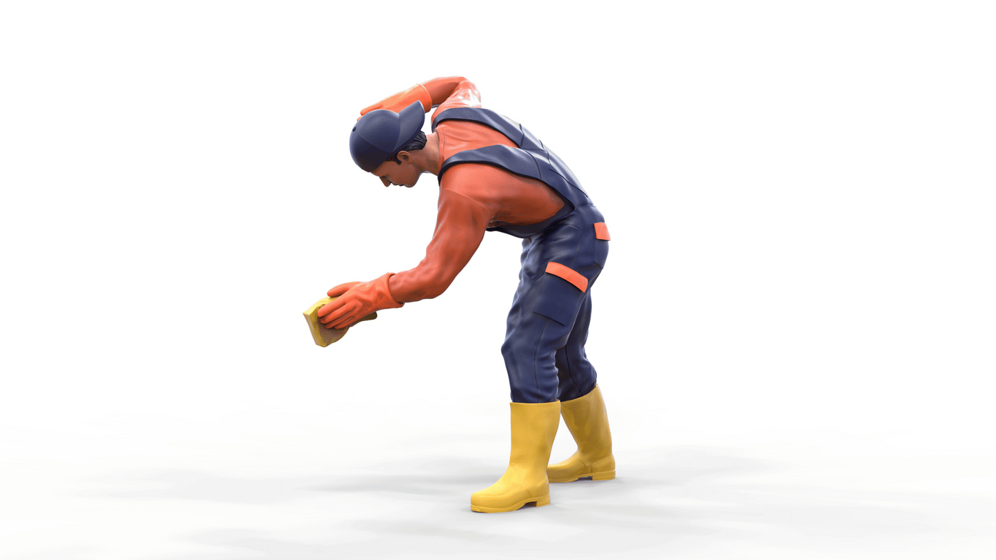 Produktfoto Diorama und Modellbau Miniatur Figur: Autowäscher 4
