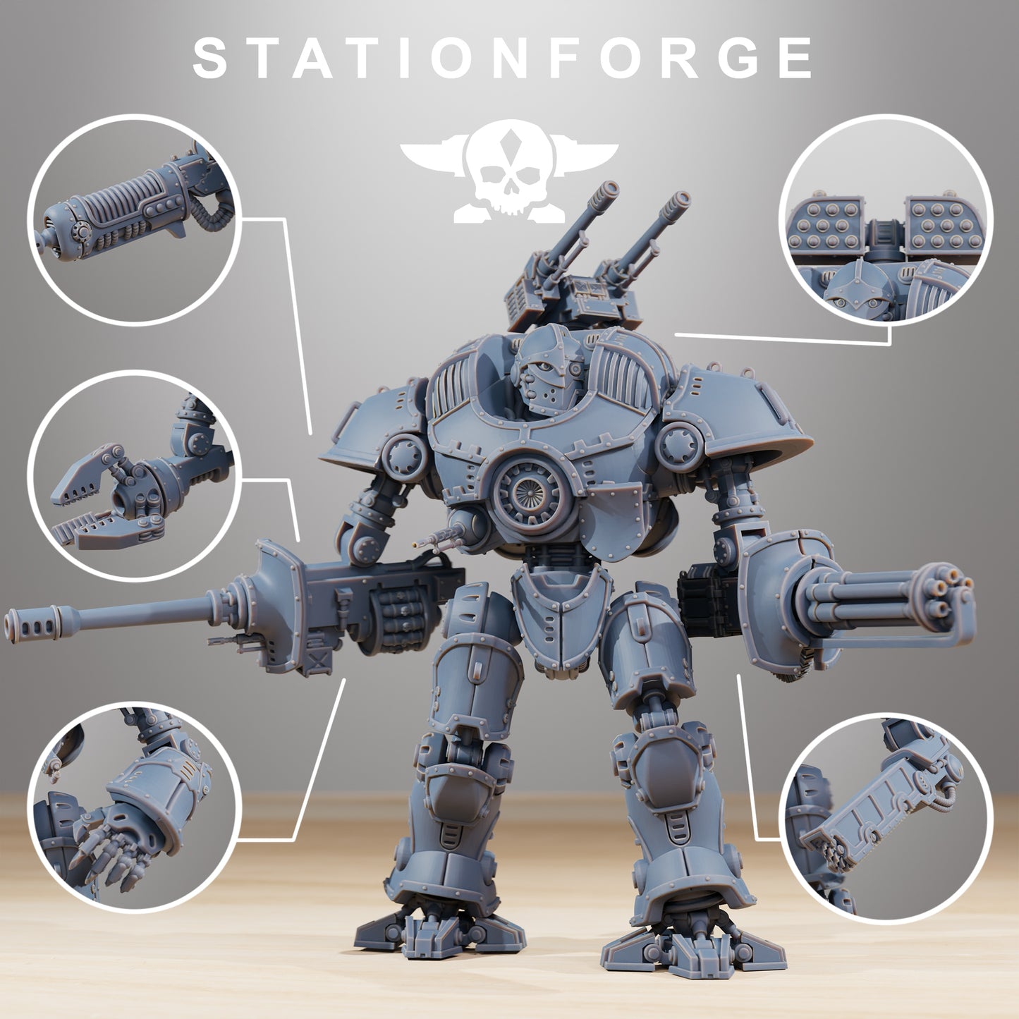 Foto del producto Minis de Tabletop de 28mm Stationforge: Defender MK2