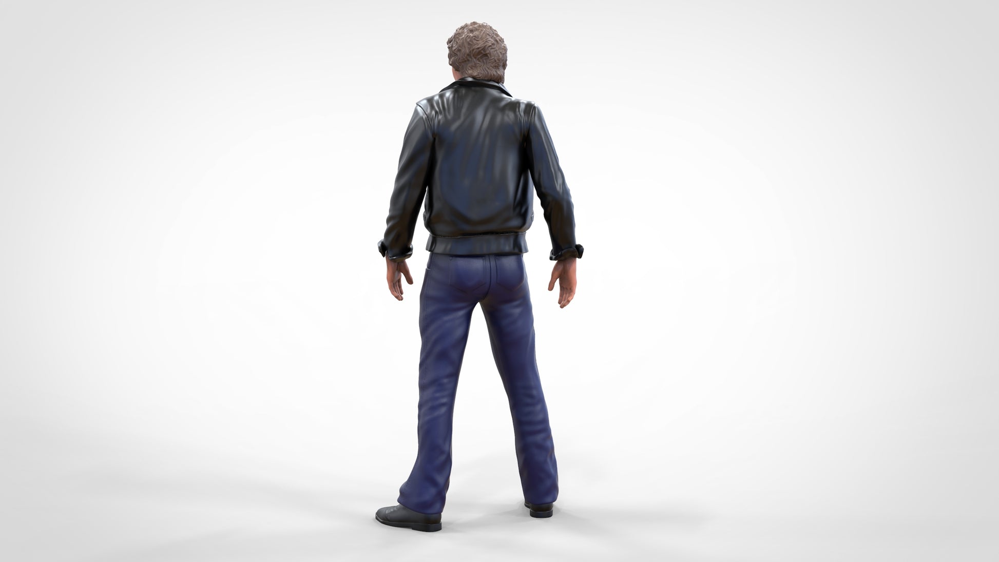 Foto del producto Diorama y modelismo figura en miniatura: Hombre con chaqueta de cuero