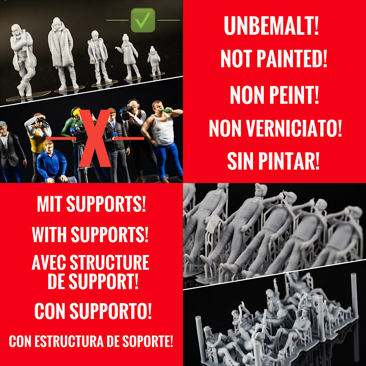 Produktfoto Diorama und Modellbau Miniatur Figur: Pit-Crew Set, 6 Figuren