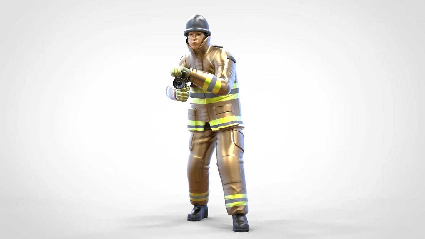 Foto del producto Diorama y modelo de figura en miniatura: Bombero 1