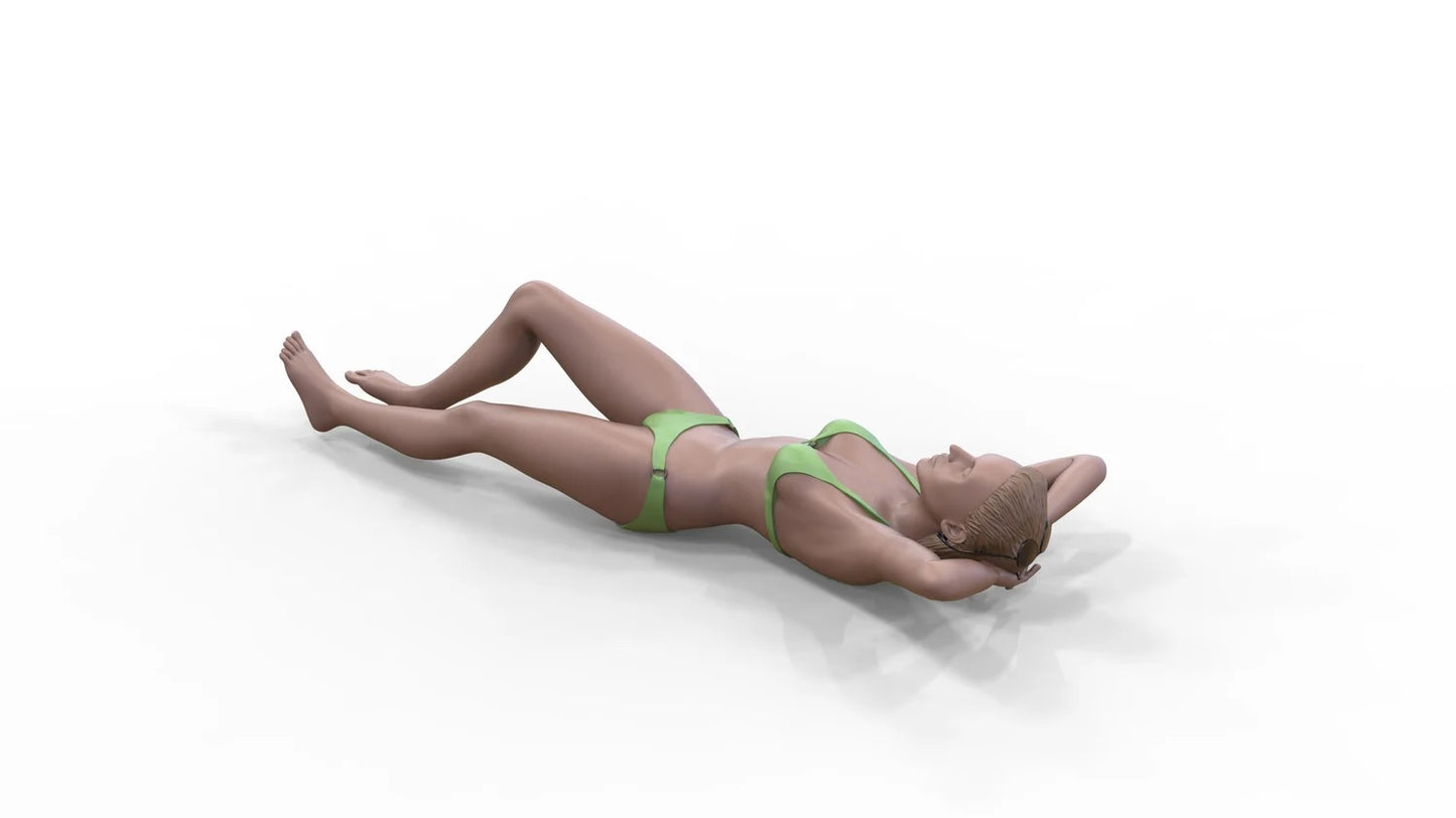 Produktfoto Diorama und Modellbau Miniatur Figur: Frau am Strand 3