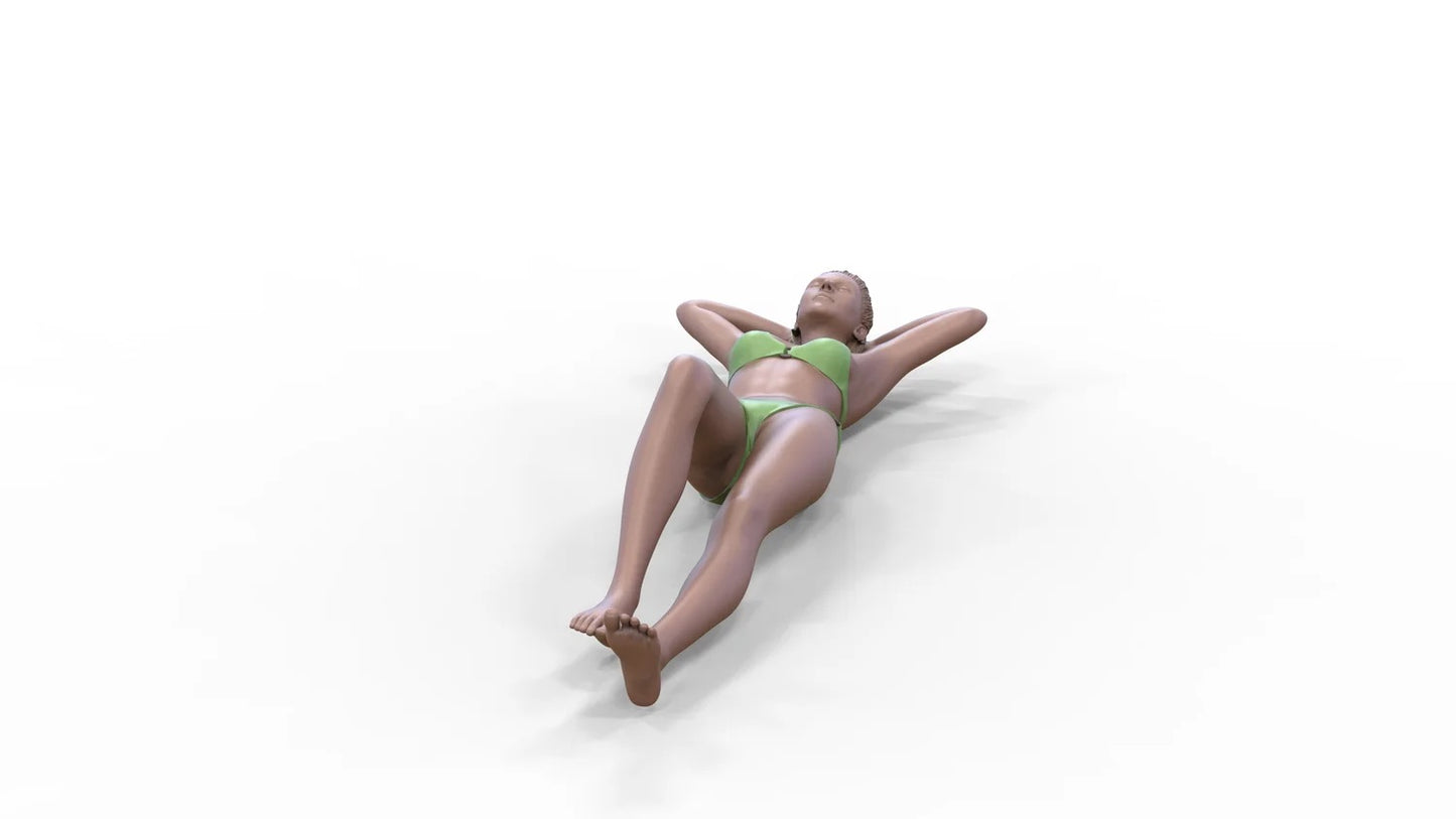 Produktfoto Diorama und Modellbau Miniatur Figur: Frau am Strand 3