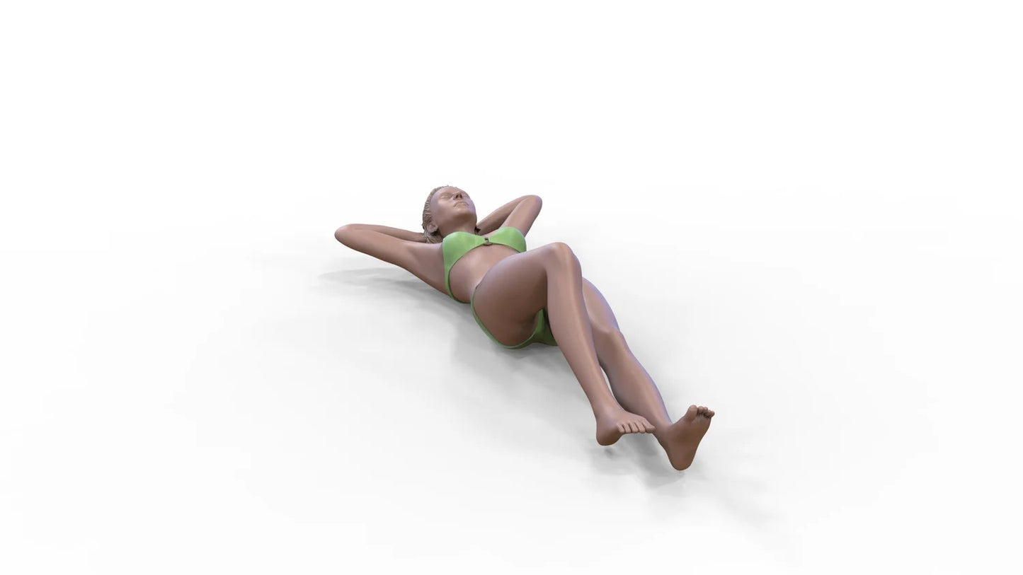Produktfoto Diorama und Modellbau Miniatur Figur: Frau am Strand 3