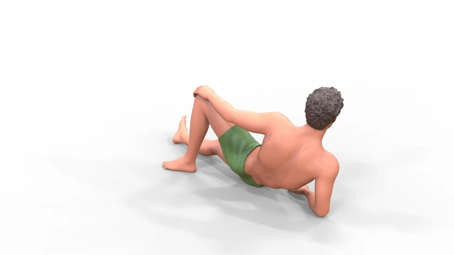 Produktfoto Diorama und Modellbau Miniatur Figur: Mann am Strand 1