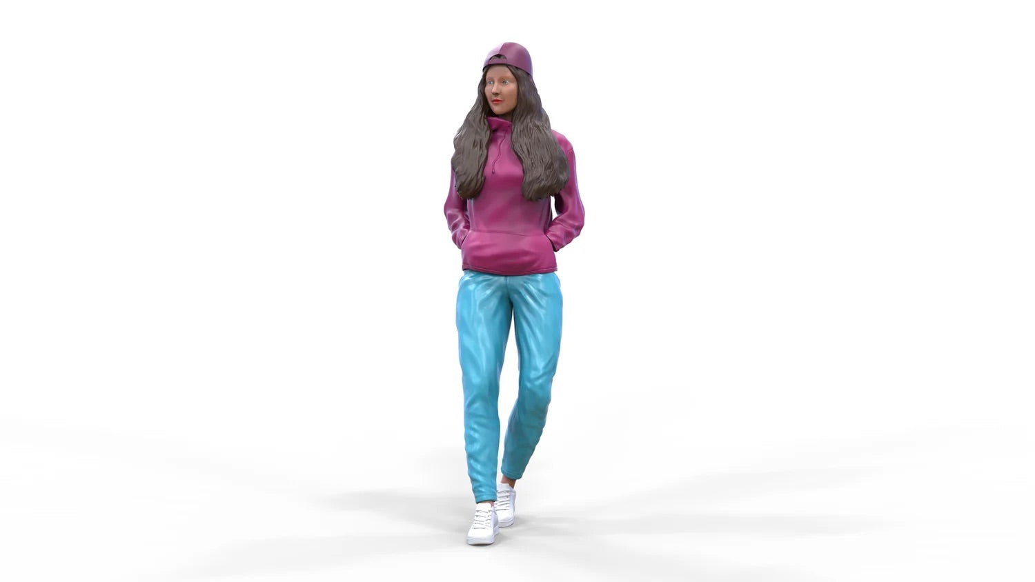 Foto del producto Diorama y modelismo miniatura figura: Mujer con sudadera | Hip Hopper