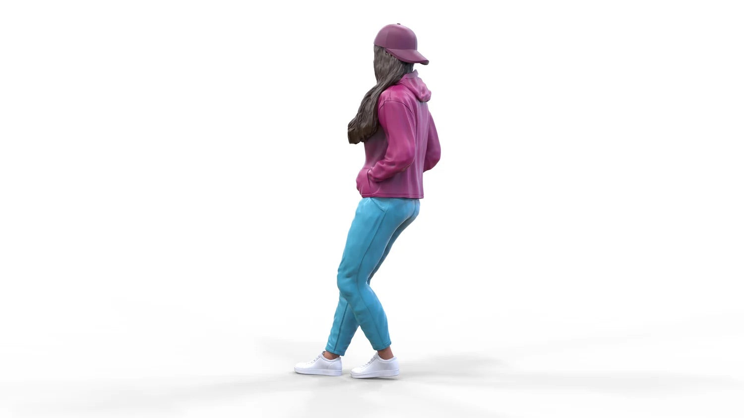 Foto del producto Diorama y modelismo miniatura figura: Mujer con sudadera | Hip Hopper