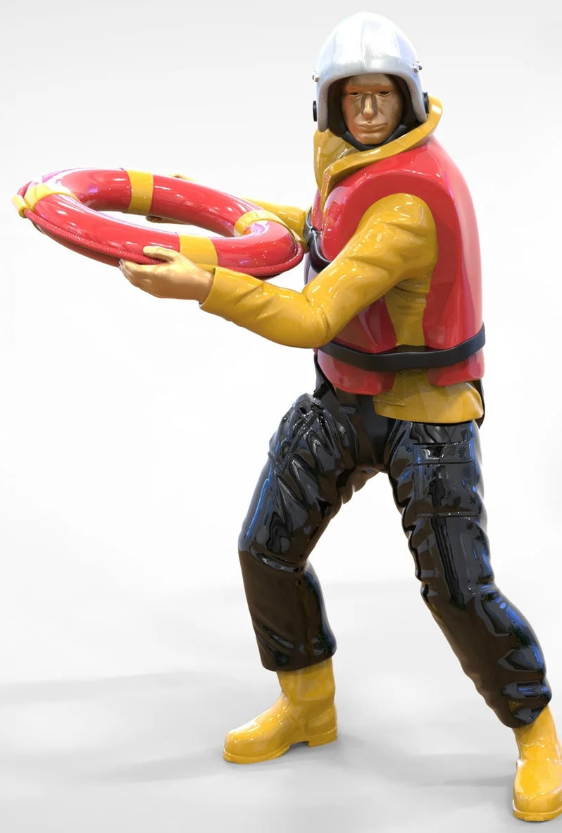 Foto del producto Diorama y modelo de figura en miniatura: Set de rescatistas, 8 figuras