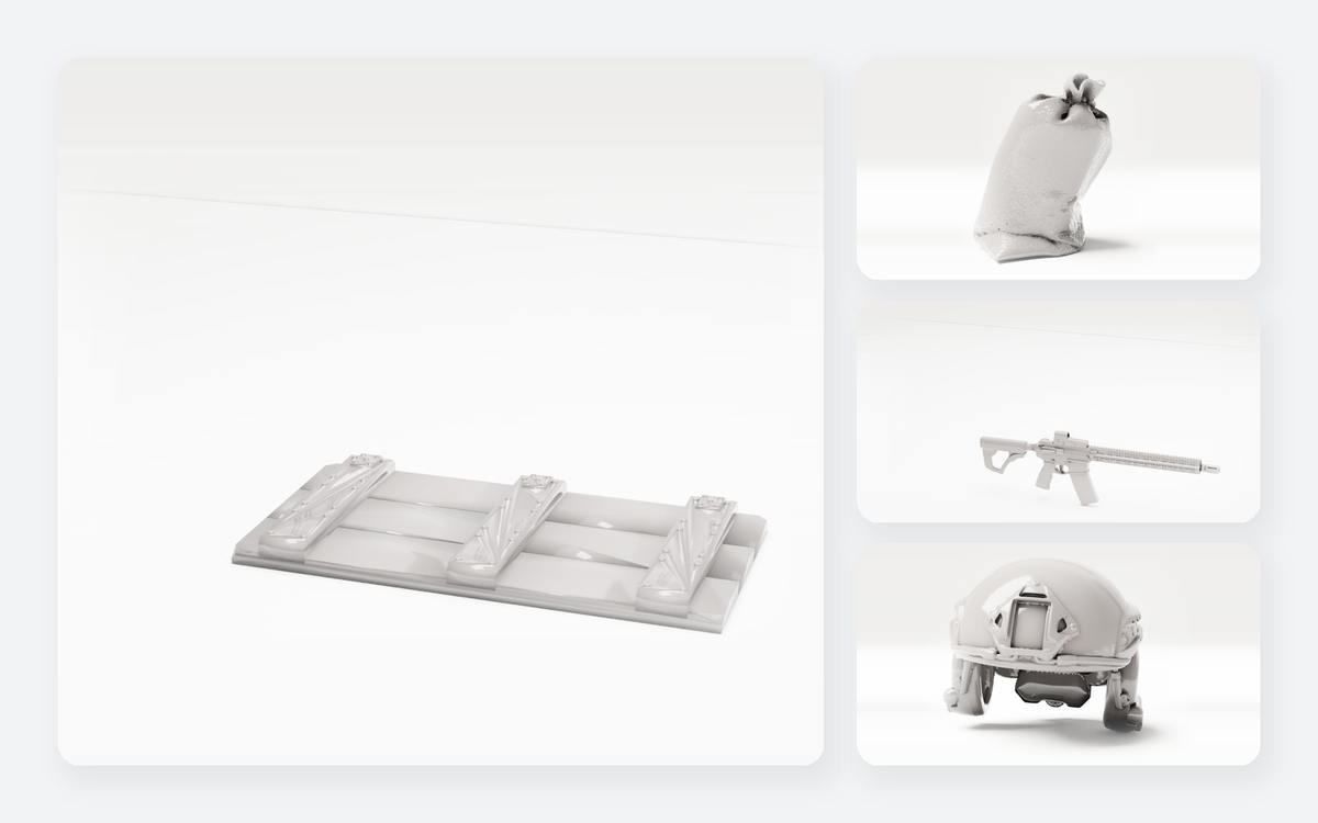 Militärische Miniaturausrüstung für Dioramen