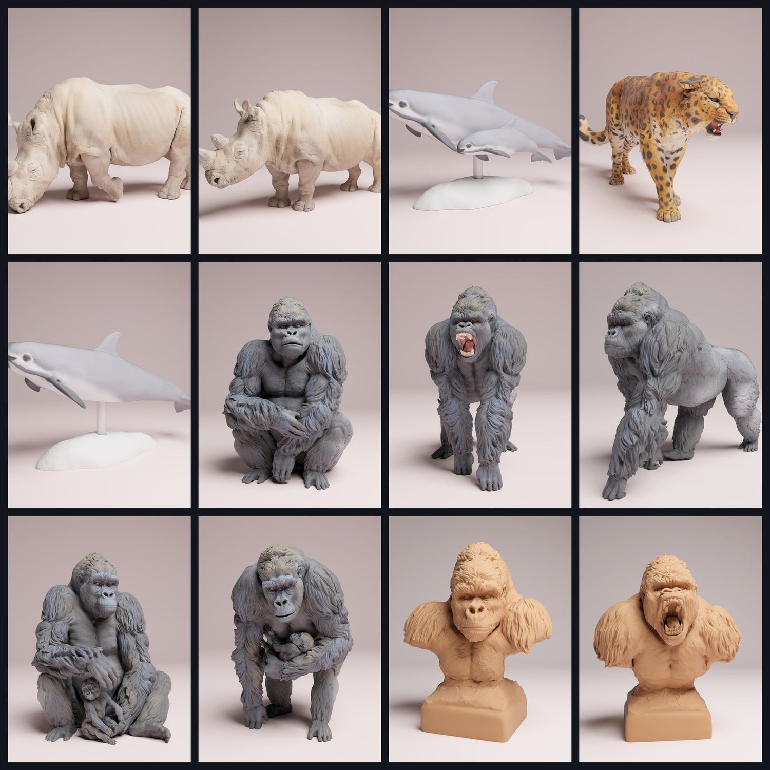 Esta imagen es la imagen de categoría para el lanzamiento 25_07: Bedrohte Tierfiguren und Tierminiaturen für Diorama und Modellbau
