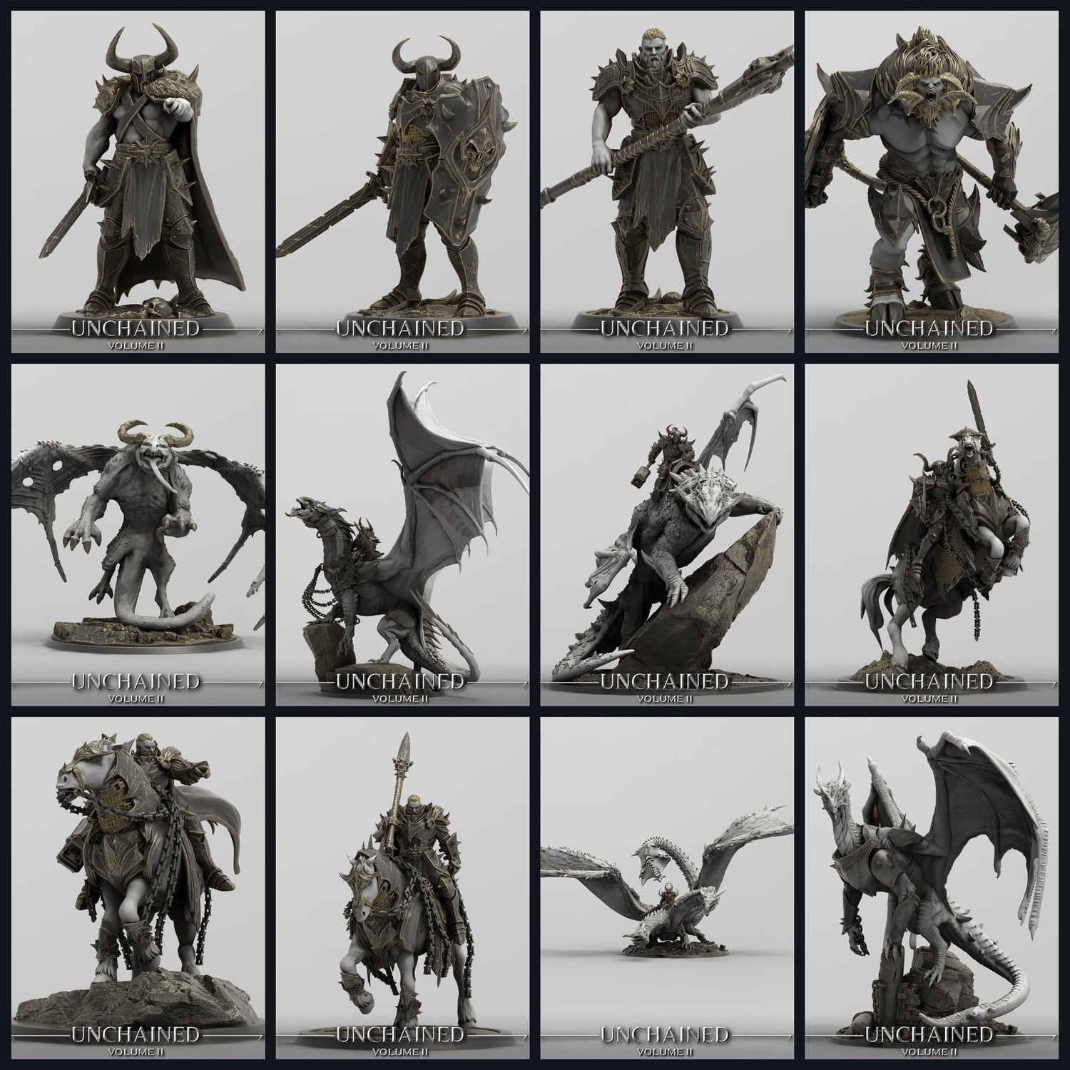 Esta imagen es la imagen de categoría para el lanzamiento 24_05: Unchained Volume II — Dunkle Ritter & Bestien