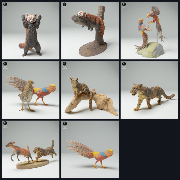 Esta imagen es la imagen de categoría para el lanzamiento 25_02: Asiatische Tierfiguren und Tierminiaturen für Diorama und Modellbau