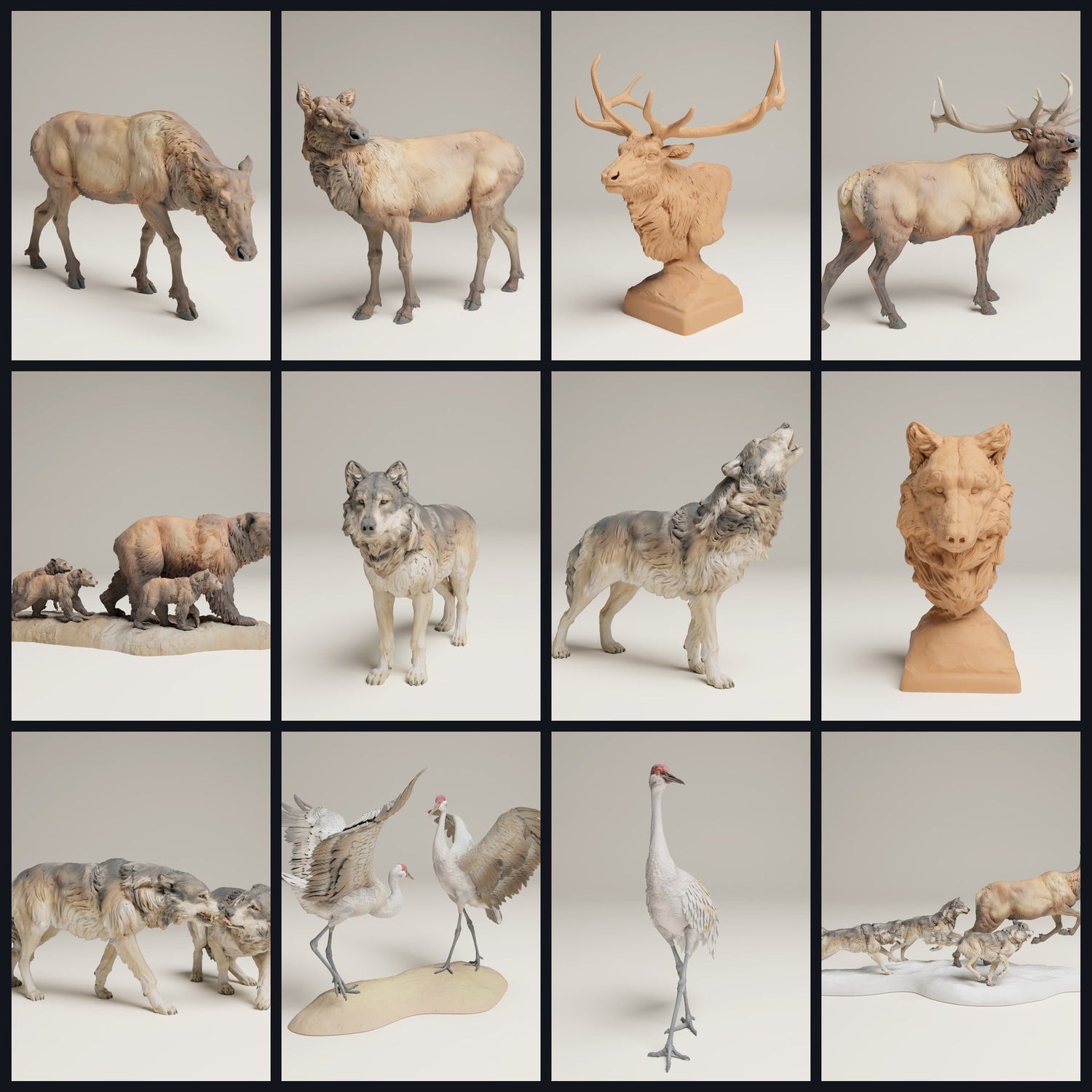 Esta imagen es la imagen de categoría para el lanzamiento 25_06: Yellowstone-miniaturas de animales y figuras de animales para dioramas y modelismo.