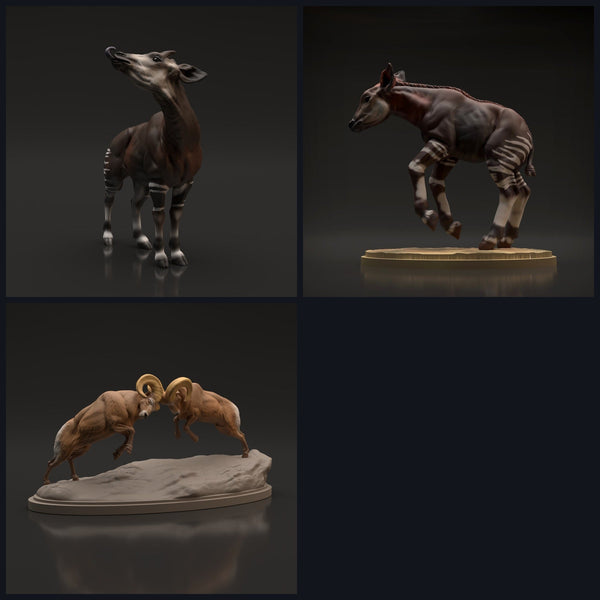 Esta imagen es la imagen de categoría para el lanzamiento 22_06: Savannen- y figuras de vida salvaje para dioramas y modelismo.