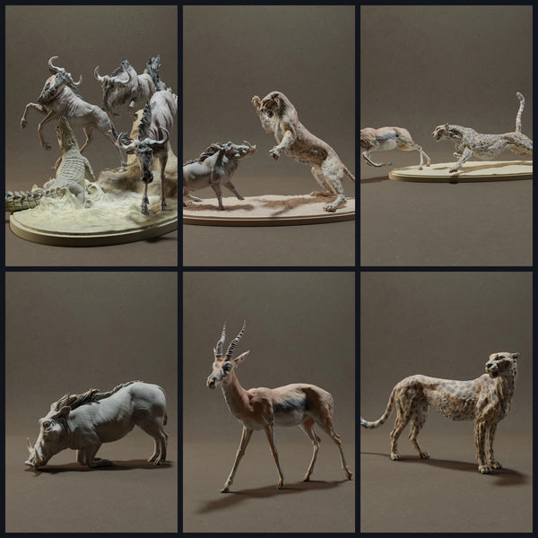 Esta imagen es la imagen de categoría para el lanzamiento 23_03: Savannen-miniaturas de animales y figuras de animales para dioramas y modelismo.